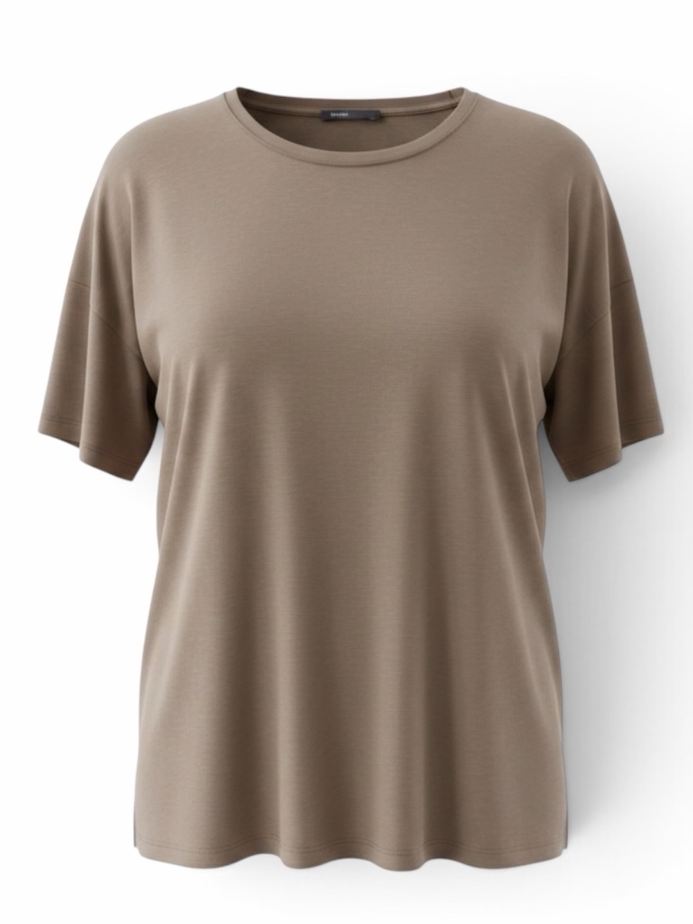 Vince Taupe Crew Neck Short Sleeve Cotton Blend T-Shirt Size XS